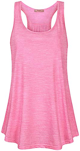 Image of Cestyle Womens Sleeveless Scoop Neck Flowy Loose Fit Workout Shirts Racerback Long Tank Tops