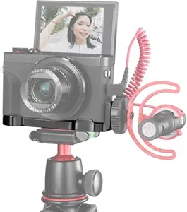 UURig R016 C-G7X Mark III Vlog Camera Cold Shoe Extension Microphone Side Mount for Canon G7X Mark III Camera, 1/4