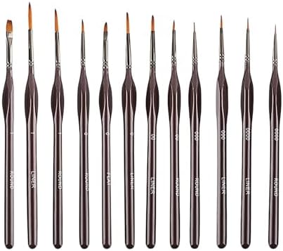 Lot De Pinceaux Fins Pour Détails Peinture Acrylique & Maquettes - Idéal Bâtiment Et Miniature