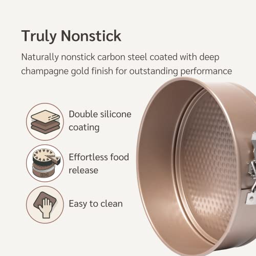 Happiels Non-Toxic Nonstick 9-Inch Round Springform Cake Pan | Cheesecake Leak Proof Baking Pan #TOP1