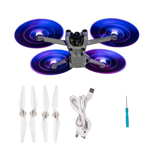 4 Pro LED�A��m�C�Y���C�g�u���[�h���C�g�y�C���e�B���O�A4 Pro/Mini 3 Pro/Mini 3�A�N�Z�T���[�p(Led Propellers)