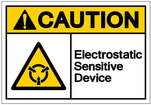 CAUTION ELECTROSTATIC SENSITIVE DEVICE SIGN | Acrylic Board Fixed on Waterproof Sticker with double sided Tape