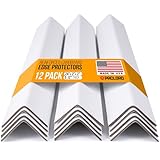 Paclord 24' x 2' x 2' Reinforced Cardboard Edge Protectors, White (Pack of 12) – 0.12' Thick Medium-Duty Cardboard Corner Protectors for Shipping – American Quality V-Board Pallet Edge Protectors