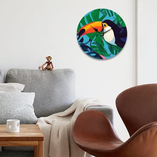 Horloge murale silencieuse bois sans bruit pour chambre bureau - 5