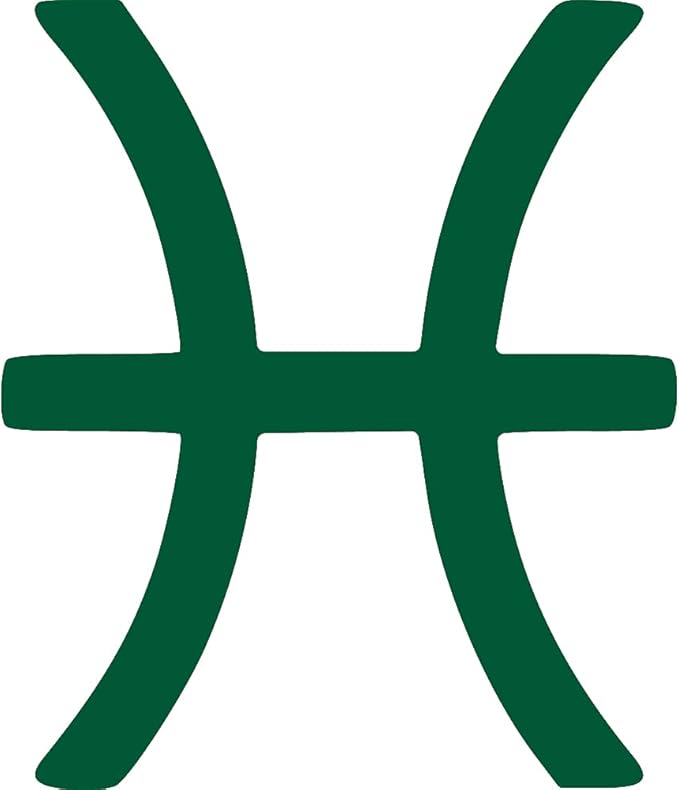 THE BANGLES Pisces Zodiac Signs (Green) (Set of 2) Premium Waterproof Vinyl Decal Stickers for Laptop Phone Accessory Helmet Car Window Bumper Mug Tuber Cup Door Wall Decoration