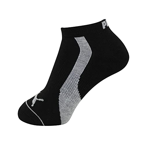 PUMA Women's 6 Pack Low Cut Socks, Black/Silver, 9-11 US3