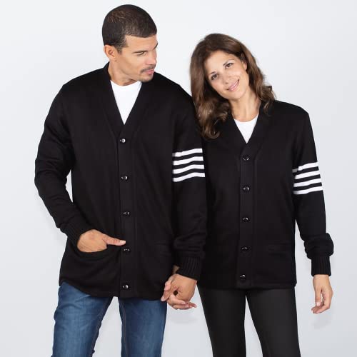 Image of Stewart & Strauss Cardigan Varsity Letter Sweater | American style button front letter sweater knit since 1977, heavyweight and ready for chenille letters and patches