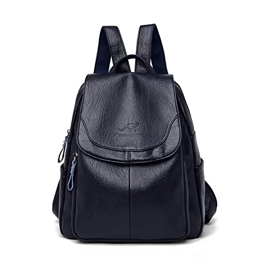 Bolsa Mochila para Mulher,Mochila Feminina Anti-roubo Moda Bolsa Couro Macio Modelo Vintage Versátil Mochila Feminina Pode Segurar o Tablet à Prova d'água Viagem Trabalho Bolsa de Ombro (Azul escuro)