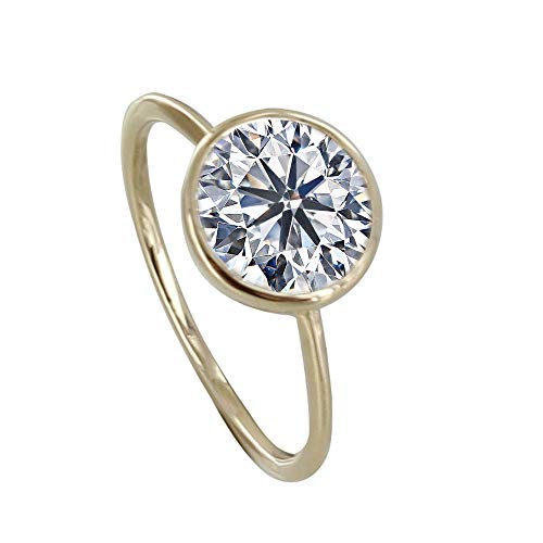 Bague Plaqué Or Les Poulettes Bijoux, un solitaire serti clos précieux pour sceller votre amour
