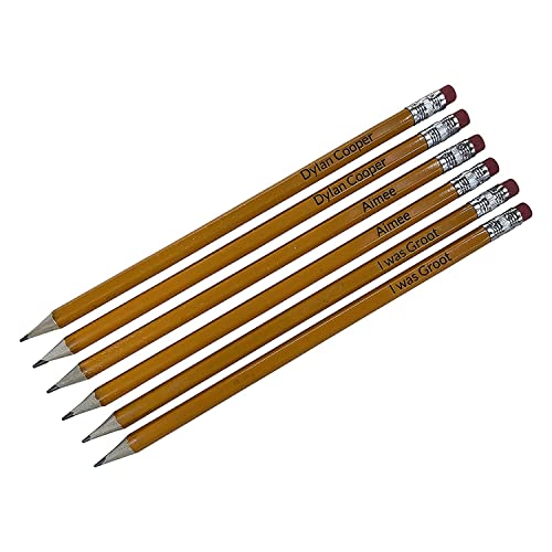 Bird's Wood Shack Custom Laser-Engraved Personalized Pencils – Premium Quality, Multi-Use Wooden Graphite Pencils for Art, School, Office & Gifting - Wood Pencil with Superior Grip & Durability (6)