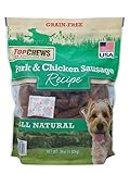 Top Chews Pork & Chicken Sausage Dog Treats 100% Natural 36 OZ