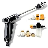 Professional Water Pressure in a Compact Design,Multi Function Sprayer,Turn Any Hose into a High Pressure Water Cleaning Jet,Garden Hose Nozzle for Lawn Watering,Yard,Car Washing (Upgraded Style)