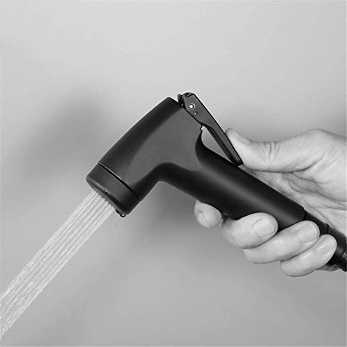 Bidé portátil con válvula de control moderno pulverizador de inodoro negro 3