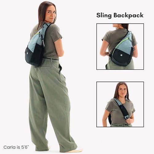 Image of Sherpani Esprit, Sling Backpack, 10L Travel Bag, Right-Handed Shoulder Sling Purse, Crossbody Backpack, Travel Gifts, RFID Protection (St. Lucia)