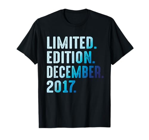 Diciembre 2017 Año 2017 Retro 2017 Vintage Edición Limitada Camiseta