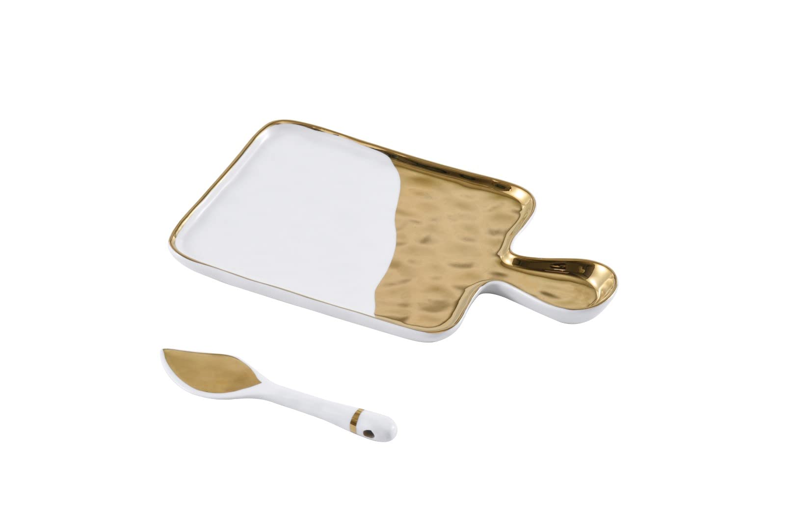 Pampa BayGet Gifty White and Gold Porcelain Serving Tray
