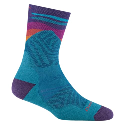 Darn Tough Vermont Mirnavated Micro Crew Socks Women Athletic, Cascade (Small) - Ultra Lightweight, Running Socks for Women