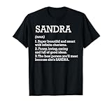 Sandra Definición Nombre personalizado Sandra Funny Birthday Camiseta