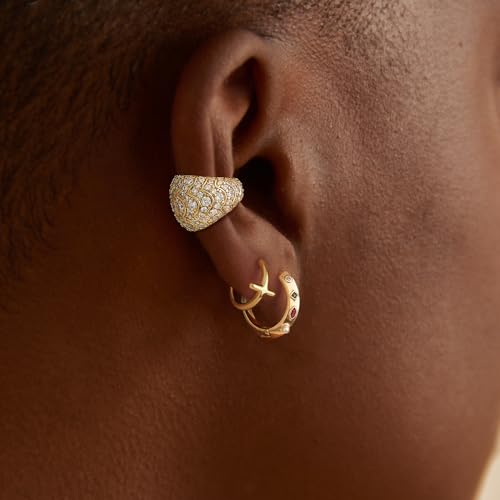 MYEARS Women Hoop Earrings Gold 14K Gold Filled Small Simple Handmade Hypoallergenic Everyday Illusion Jewelry3