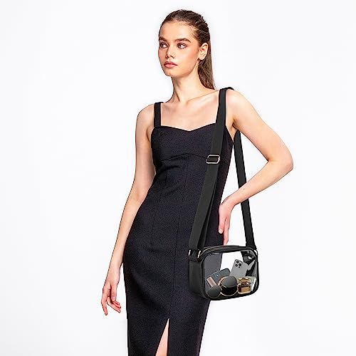 VKIOIP Stadium Approved Crossbody Clear Bag,Small See Through Purse Handbag Adjustable Shoulder Strap for Sports3