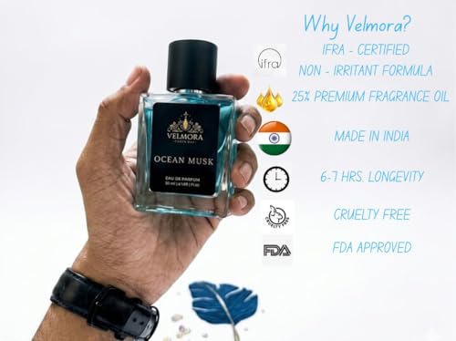 Image of Eau De Parfum 50 ml | Long Lasting Premium Fragrance Perfume Spray | Fresh Luxury Scent for Daily Wear Office Party Travel and Special Occasions (Ocean Musk)
