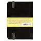 Idena 209284 - Notizbuch DIN A5 liniert, Papier cremefarben, 192 Seiten, 80 g/m², Hardcover in Schwarz