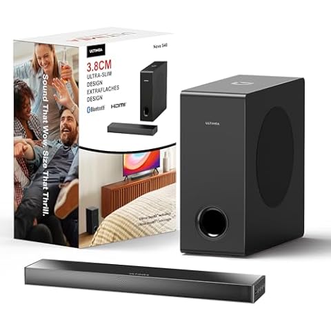 ULTIMEA 2.1ch Sound Bar with Subwoofer Cover