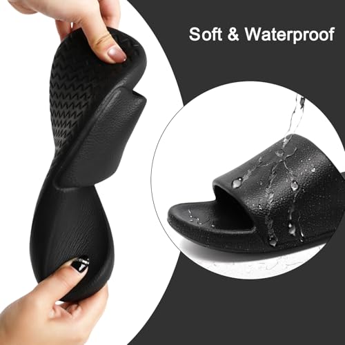 Image of Unisex Cloud Slides for Women Men - House Slippers with Arch Support Quick-Drying Recovery Spa Bath Pool Beach Slides Pillow Slippers Non-Slip - Perfect for Home, Beach, and Travel