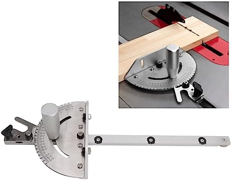 Table Saw Miter Gauge, High Miter Gauge, AntiCorrosion, Aluminum, RustResistant, WearResistant for Carpenter for Cutting, Miter Table Saw Miter System