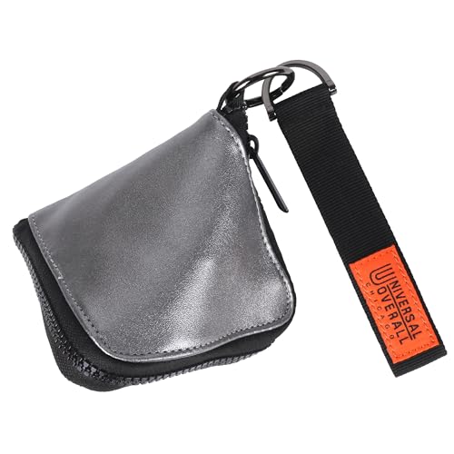 [ユニバーサルオーバーオール] ポーチ 1L エコレザー・ピラミッド型 SUVO-021 SILVER GRY FR