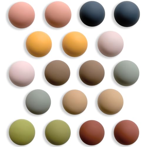 18 imanes decorativos coloridos de nevera, redondos
