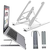 【Tragbar & Faltbar】Dieser tragbare Laptopständer ist leicht und kann schnell in eine kleine Größe gefaltet werden. Leicht zu tragen mit einer robusten Ärmeltasche. Ideal für Menschen, die viel unterwegs sind.