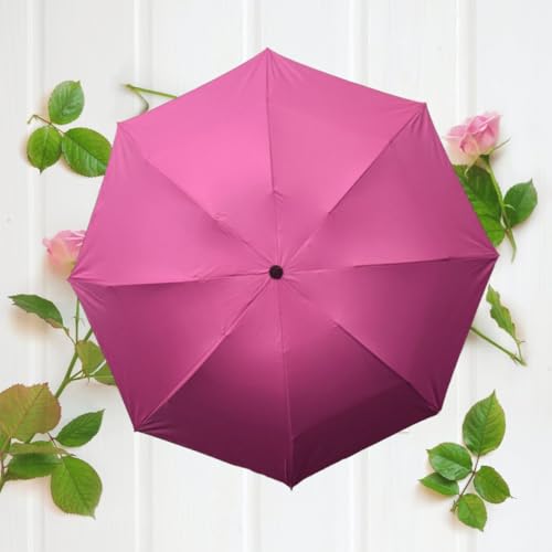Image of KEKEMI 3 Fold Plain Pipine Umbrella for Men & Women