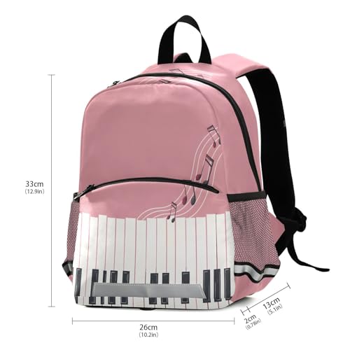panksolu Piano Keys Musical Notes Pink Toddler Backpack for Boys Girls Kids Backpacks Preschool Bag Travel Bag3