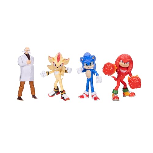 Sonic The Hedgehog Sonic 3 Movie Fire Fist Knuckles Spielzeugfigur von Jakks Pacific, 13 cm groß, hochbeweglich für Jungen/Mädchen… – Ansicht 9