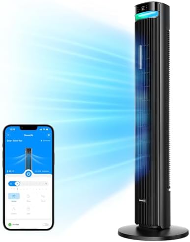 GoveeLife 42'' Tower Fan for Bedroom, Smart Floor Fans with 150° ...