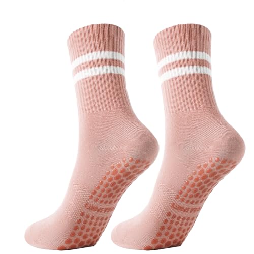 Gendewiner 1 Paires Yoga Pilates Coton Chaussettes Rose Ballet Danse Foot Reformer Antidérapantes Chaussette Accessoire 39-42 35-41 Chaussettes à Avec Semelle Grip Pour Femmes Et Hommes