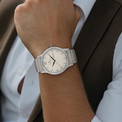 Titan Store Titan Karishma Analog Silver Dial Men's Watch - Image 4