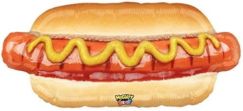 Miniatura 3 de BBQ Picnic Cookout Suministros de fiesta Hamburguesa Hot Dog Ketchup Mostaza Globo Decoraciones