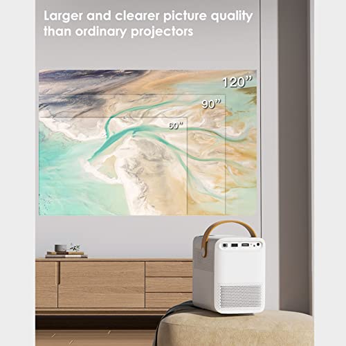 Smart Projector, 4K Mini Projector, Support Wifi Bluetooth5.0, 150 Ansi 9500Lm Portable Multifunctional 1080P Projector For Tv Laptop Os Gifts #TOP7