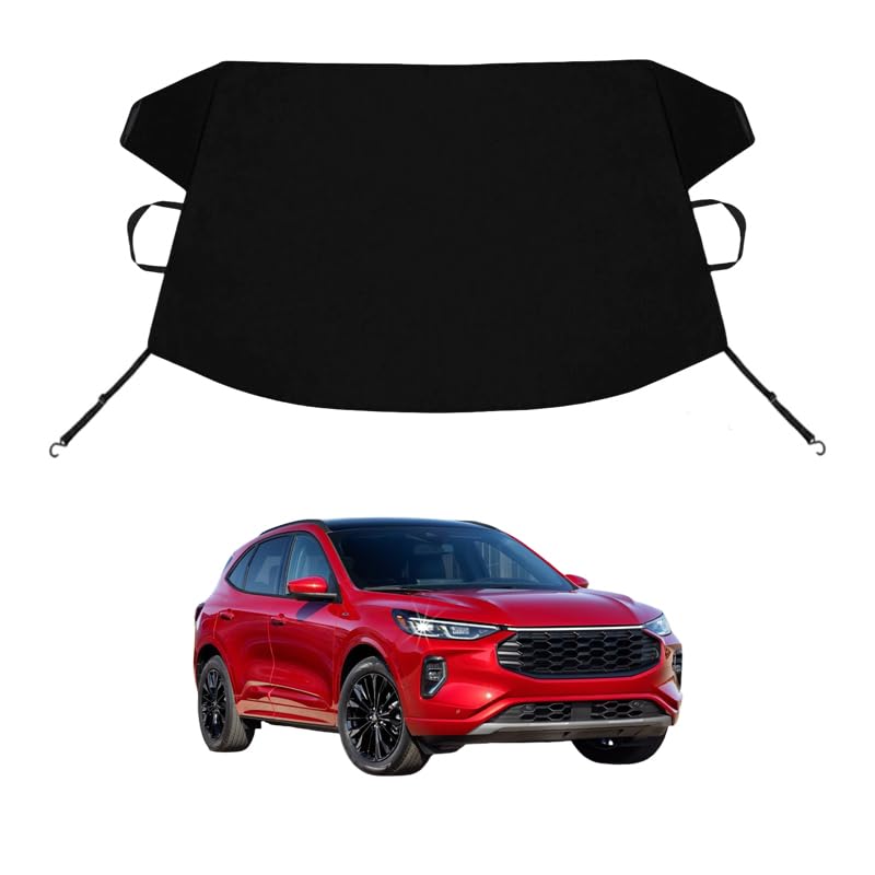 Image of Escape Custom Windshield Cover for Ice and Snow Fo-rd Escape Heavy Duty 600D Oxford Fabric Windshield Protector Fit Waterproof Hail Frost Cover Winter Car Accessories