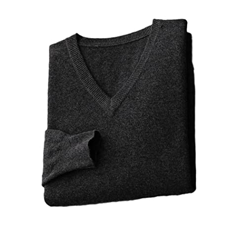 Pull en cachemire col en V pour homme veste tricot d'hiver décontractée