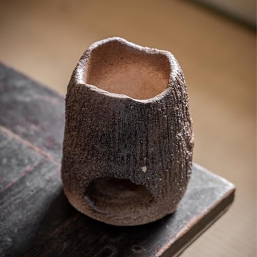 Mini Parrilla de carbón, Estufa de carbón de Barro, Calentador de Tetera portátil, Calentador de Tetera Retro, Parrilla de Barbacoa de Mesa para té, Leche, café, Tetera de Oficina (9 x 16,5