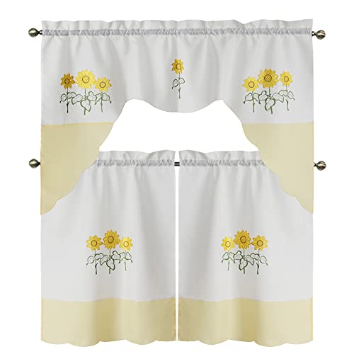 image for All American Collection Modern Contemporary 3pc Embroidered Home Kitch