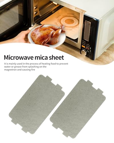 YQBOOM 2 PCS Waveguide Cover, Universal Microwave Oven Mica Plate Sheet, 117mm X 64mm, Replacement Accessory for Home Kitchen Office