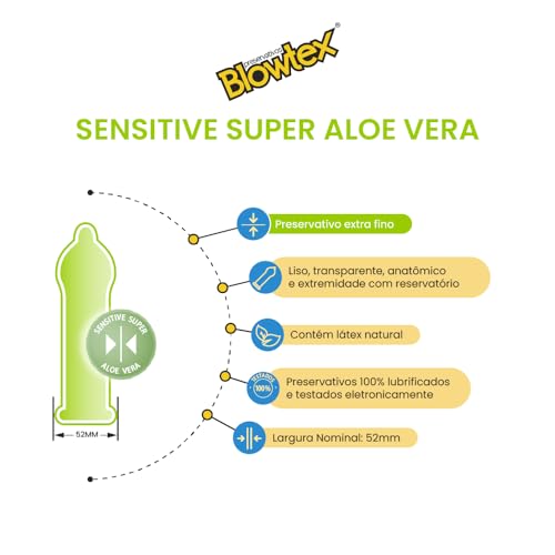 Preservativo Sensitive Super Aloe Vera com Leve 9 Pague 6 unidades