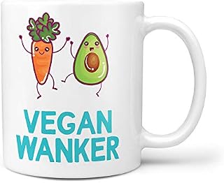 Vegan Wanker Gift Mug Funny Rude for Him Her Men Women Vegans Vegetable Birthday Gifts - TeHe Gifts®
