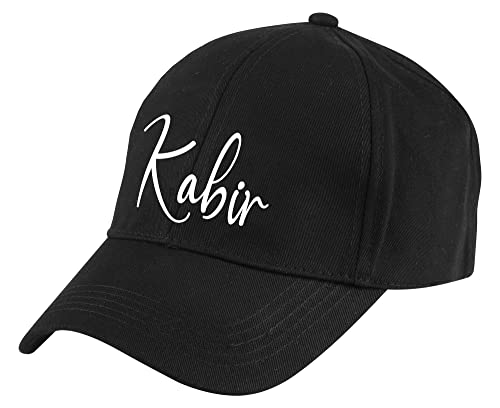 Image of AICA Personalised Name Cotton Cap for Men & Women � Black, Free Size | Gifts for Men & Women