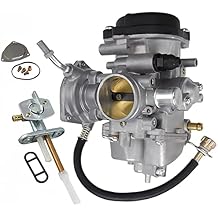 YFM400 Carburetor Fits For Yamaha Grizzly 450 Carb YFM450 YFM 450 Big Bear 400 2X4 4X4 YFM400 with Fuel Tank Switch Valve Petcock