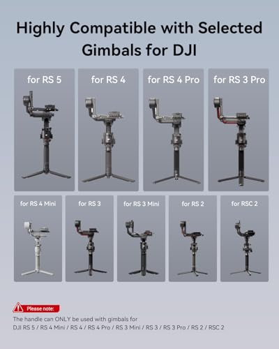 Image of SmallRig Adjustable Sling Handgrip Gimbal Sling Handle for DJI RS 5, RS 4 Mini, RS 4, RS 4 Pro, RS 3 Mini, RS 3, RS 3 Pro, RS 2, RSC 2, 17.6lb Load, Ergonomic Grip for Low Angle Shots, w /QD Socket